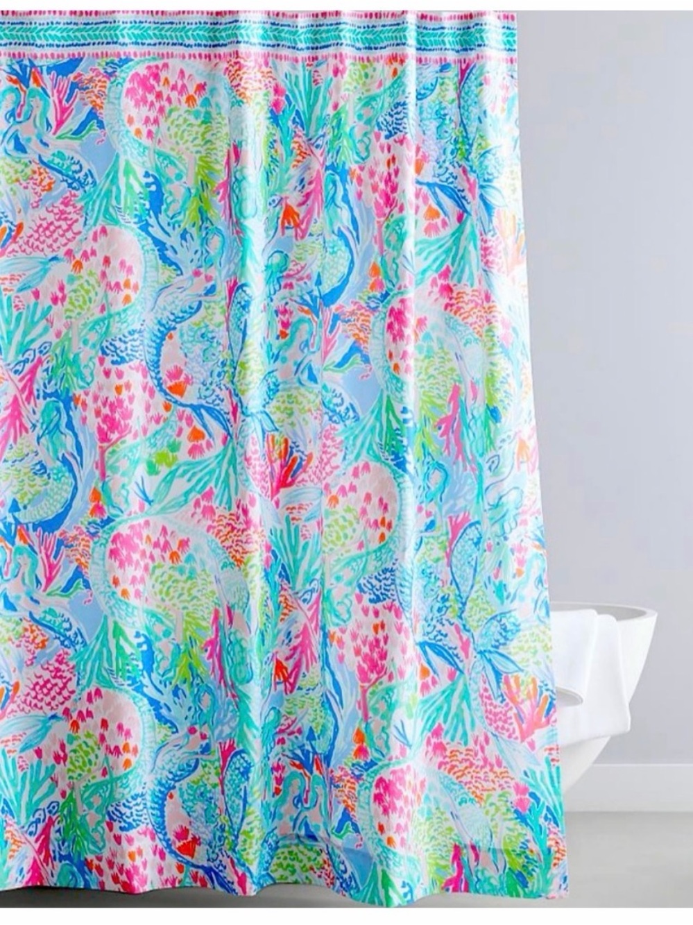Lilly Pulitzer & Pottery Barn Kids Shower Curtain, Mermaid Cove